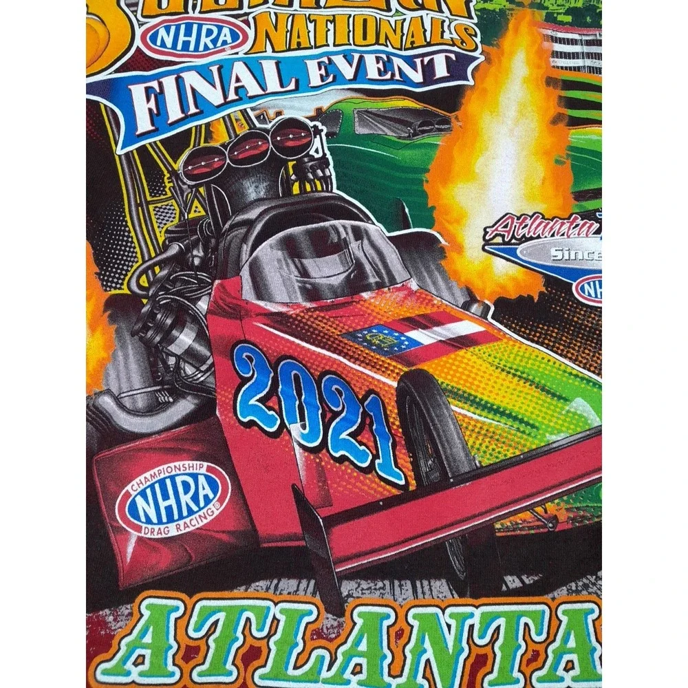 2021 Lucas Oil Southern Nationalsl T Shirt Sz M Racing Tee NHRA - Picture 6 of 10